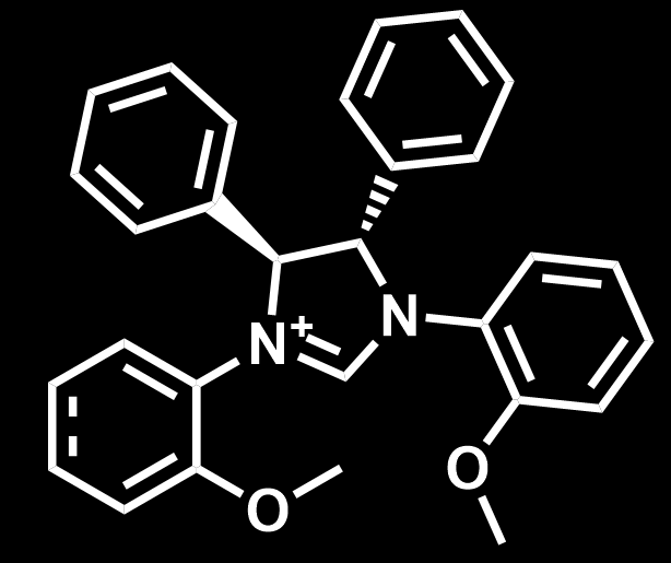 Skeletal structure of an exemplary NHC-ligand