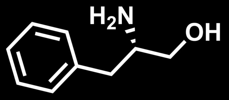 Skeletal structure of exemplary chiral amino acid building block