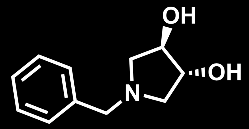 Skeletal structure of exemplary chiral ring building block