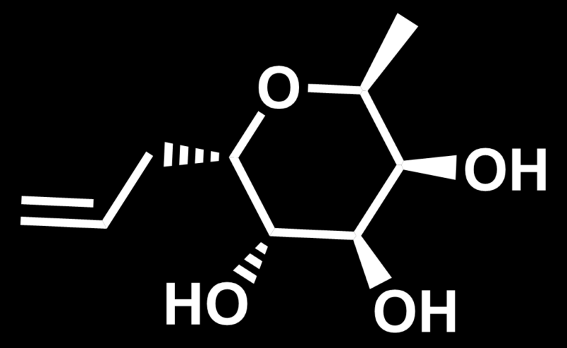 Skeletal structure of exemplary chiral sugar building block