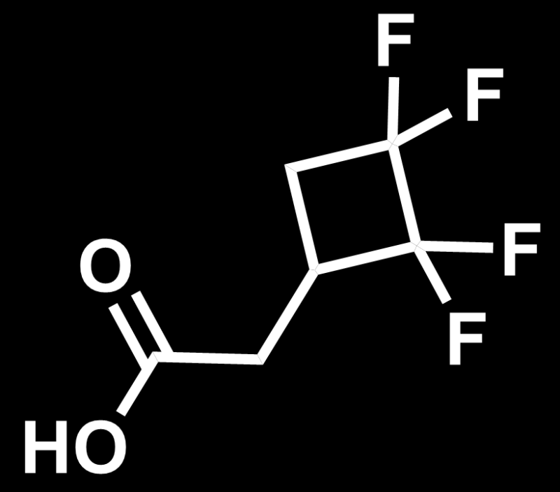 Skeletal structure of exemplary fluorinated ring building block