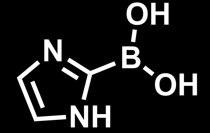 Skeletal structure of exemplary boronic acid building block