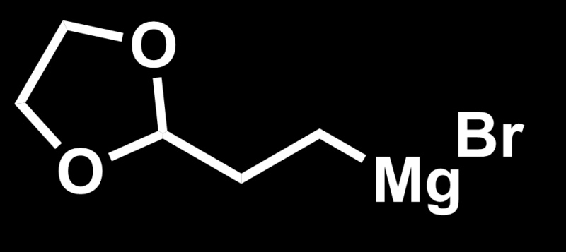 Skeletal structure of exemplary grignard