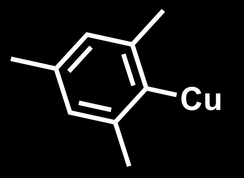 Skeletal structure of exemplary organocuprate