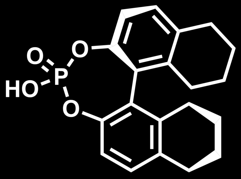 Skeletal structure of phosphoric acid organocatalyst